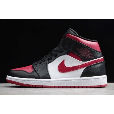 Nike Air Jordan 1 Mid Bred Toe Kırmızı Basketbol Ayakkabısı Türkiye - JPERF2N6